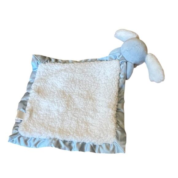 Mud Pie Dog Lovey Security Blanket White Blue Puppy Quote Spot In My Heart 12” - Picture 5 of 7